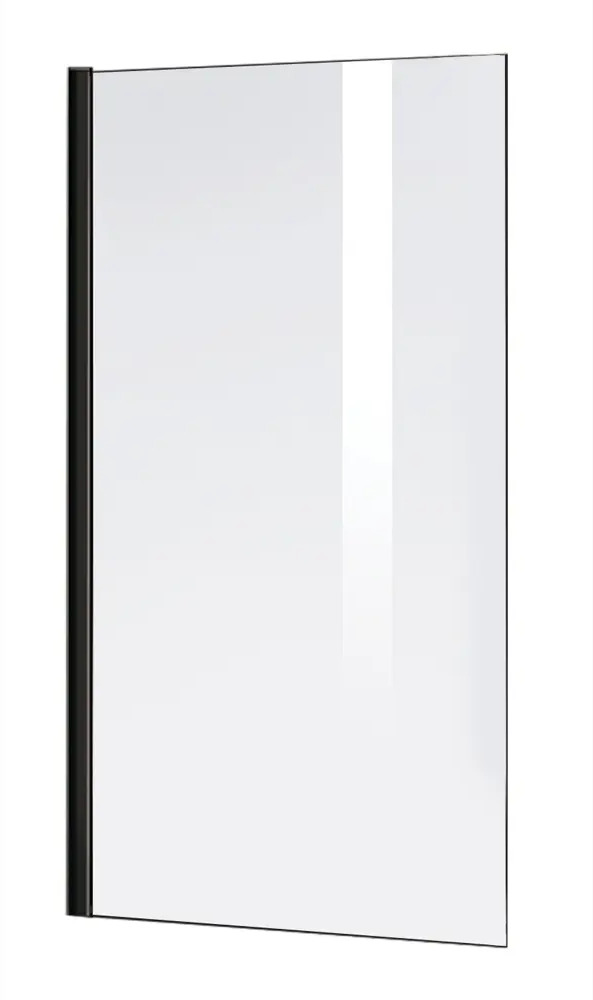 Santreyd Screen - стеклянная ширма для ванны 67.7×140 см с черным профилем 86814851