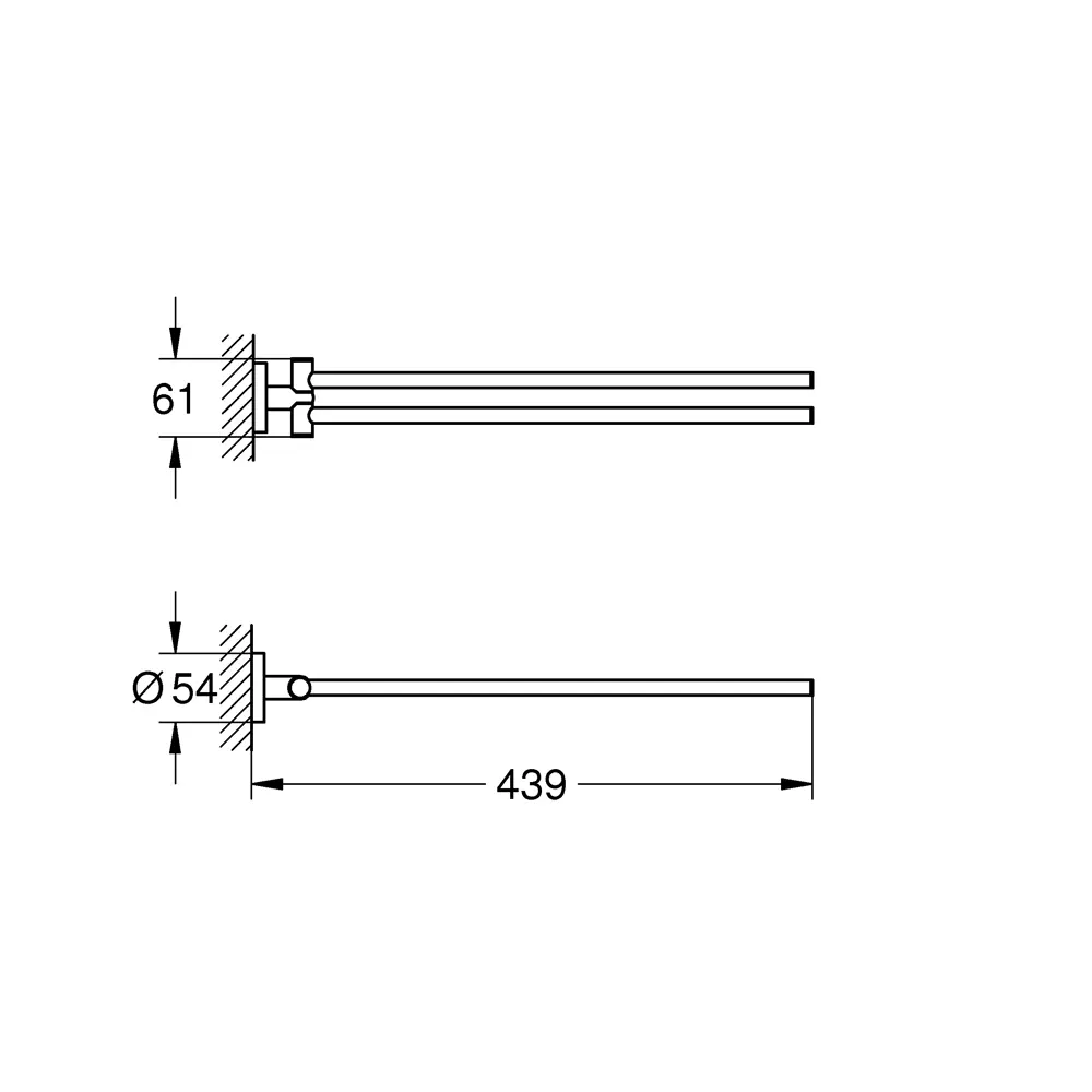 Держатель для полотенец Grohe Essentials 40371001 двойной цвет хром 81961130 STLM-2151113 - Вид №7