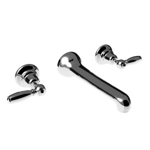 TC19LE403WPB Настенный смеситель для раковины с рычагом 1920 с тремя отверстиями (стандартный излив) Thomas Crapper