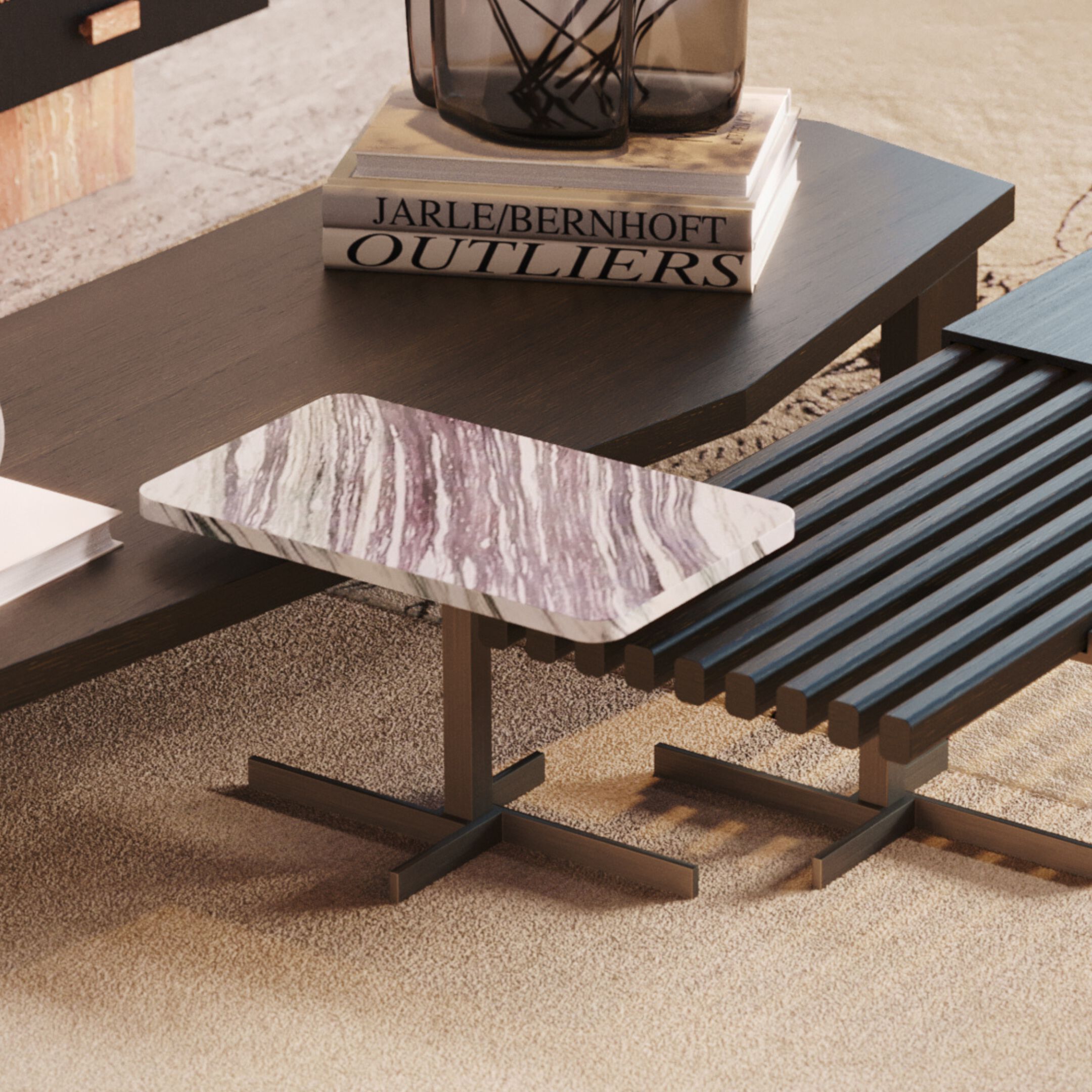 Журнальный столик с каменной столешницей Stylish Club Margem ARCH-00032269 - Вид №7