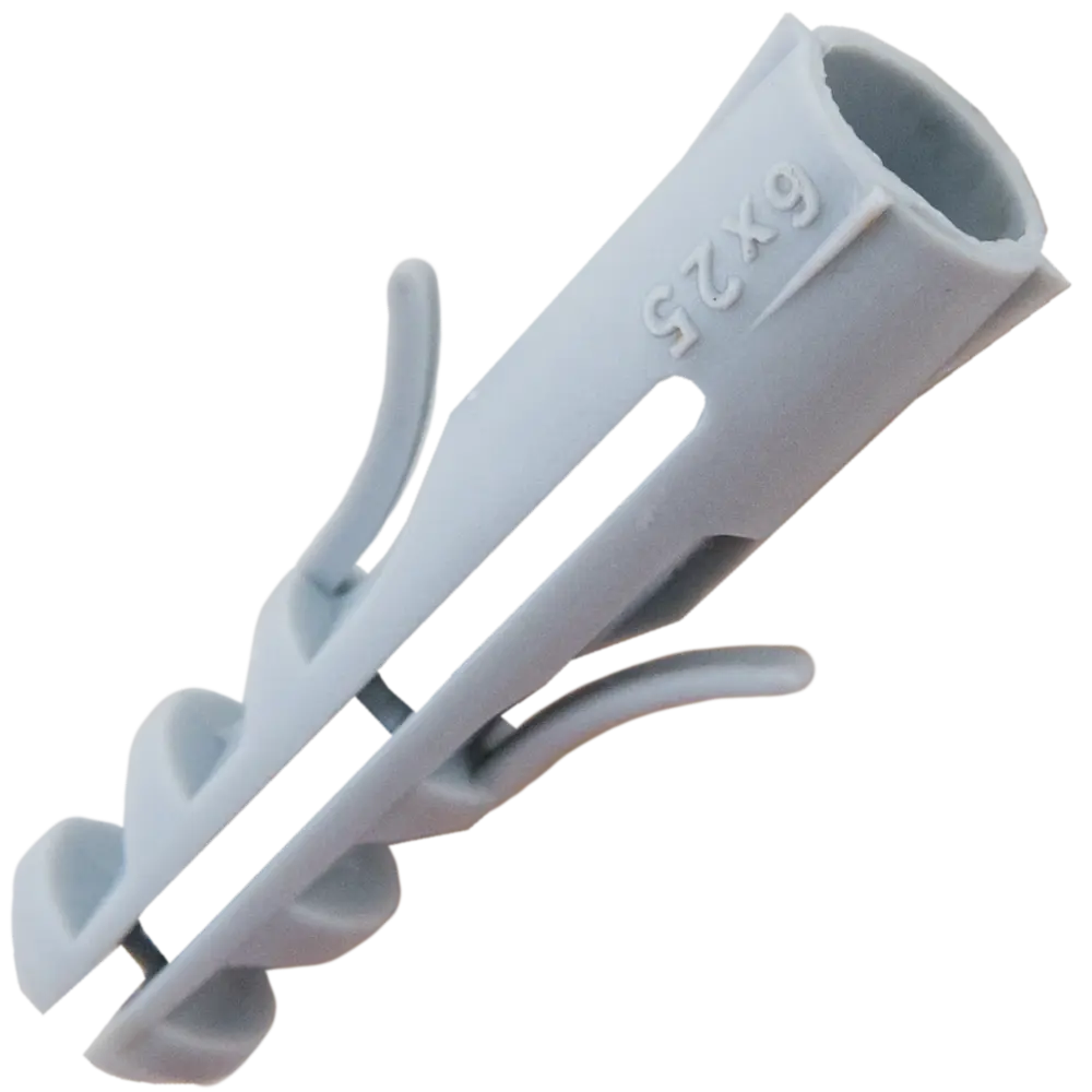 Дюбель с усами для полнотелых материалов 6х25 мм полипропилен цвет серый 200 шт НЕВСКИЙ КРЕПЕЖ STLM-2145494