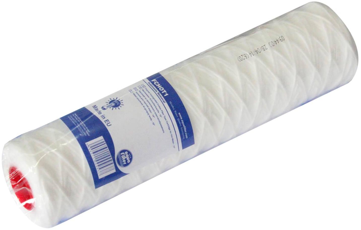 Картридж для горячей воды 10SL - 5 мкм (полипропиленовая нить пропитанная нейлоном) Aquafilter FCHOT1, 646 