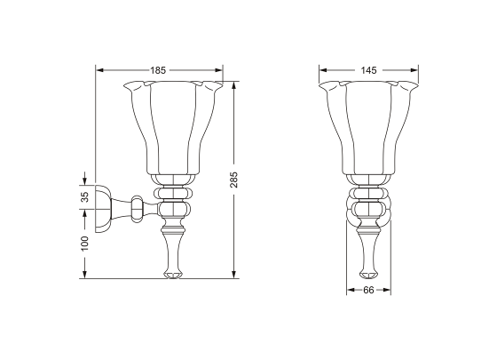 Настенный светильник JOERGER Florale 600.00.061.000 - Вид №1