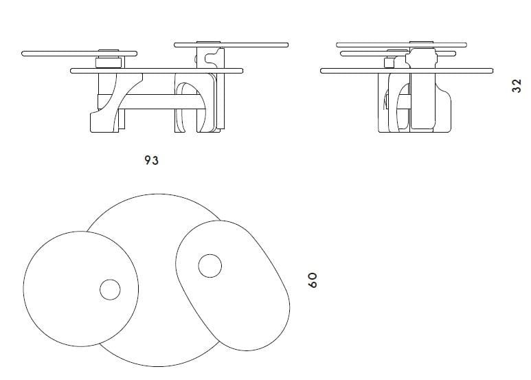 Журнальный столик из закаленного стекла Orografie EFESTO ARCH-00132741 - Вид №7