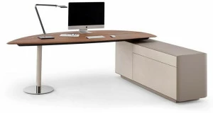 YOMEI Регулируемый по высоте угловой стол со встроенной полкой S100