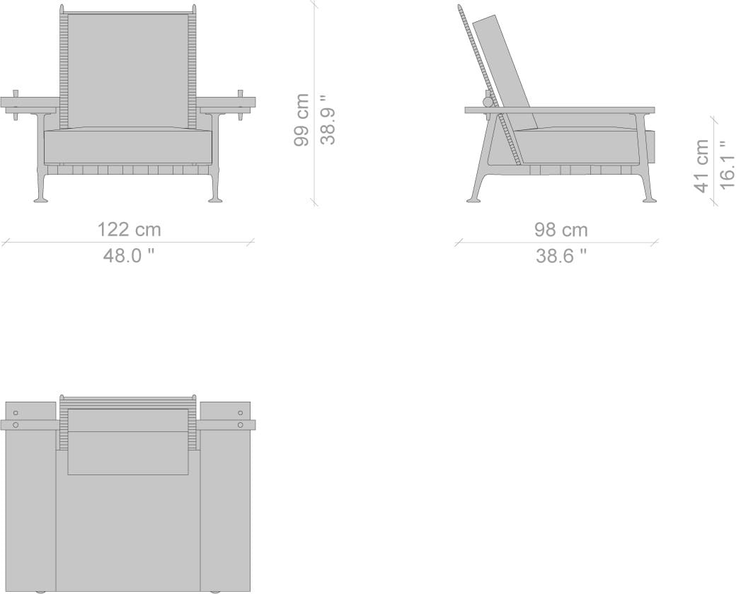 Садовое кресло с подлокотниками CASSINA Fenc - E Nature ARCH-00118969 - Вид №3
