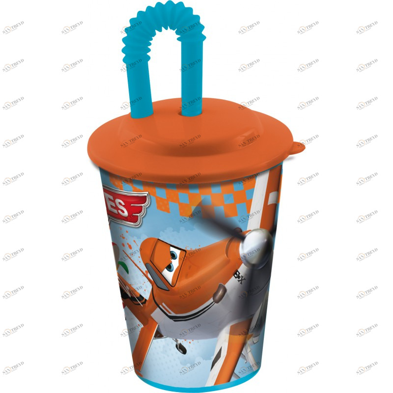 Стакан с соломинкой "Самолеты", 450 мл STOR САМОЛЕТЫ 336007 Оранжевый;голубой Santreyd 