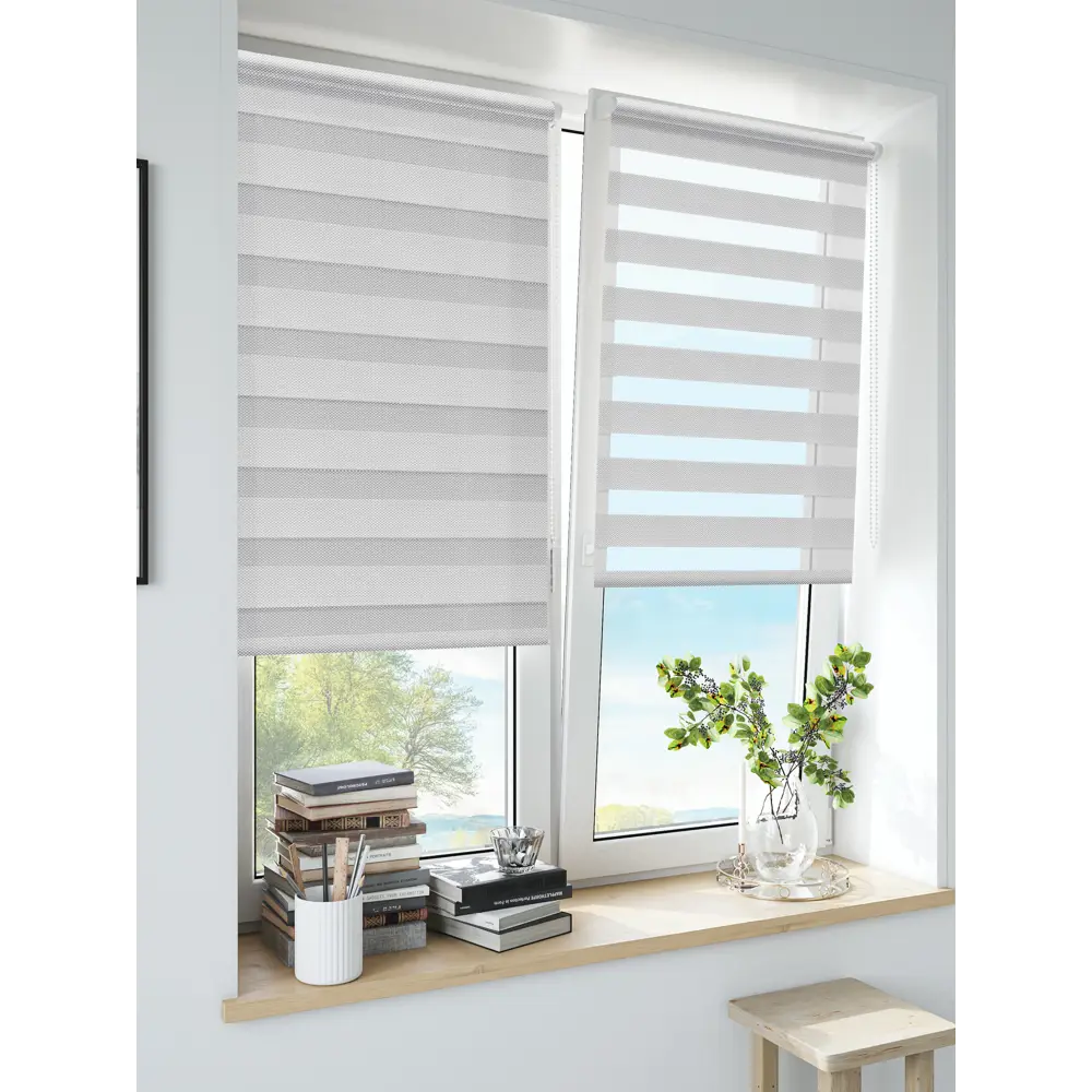 Рулонная штора день-ночь MIAMOZA Liza 100x160 см серая 89224873 STLM-1029169 - Вид №2