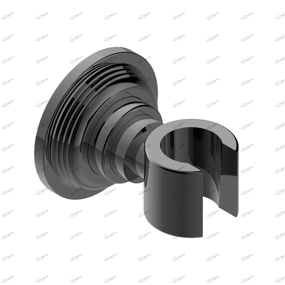 U9C-53F Кронштейн стационарный встраиваемый в стену Thg-paris West coast с ручками-крестиками с гильошем Matt graphite PVD U9C 53F CAT.F