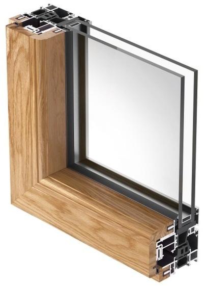 PROFILATI Минимальное окно из алюминия и дерева с термическим разделением Eku perfektion® sun-id-1473439 - Вид №1