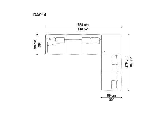 3-местный тканевый диван с полуостровом B&B Italia док ARCH-00061121 - Вид №51