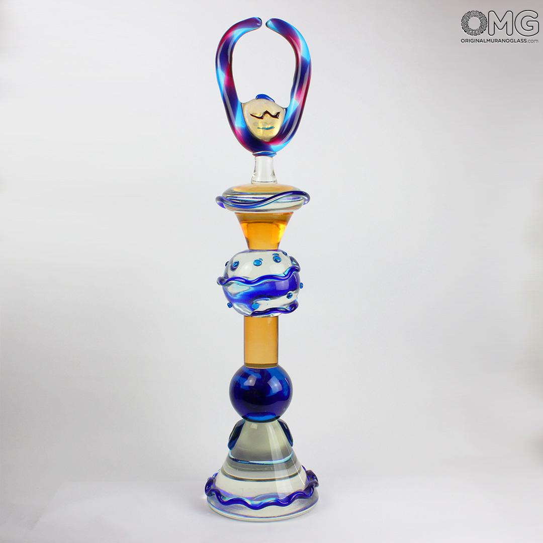 2247 ORIGINALMURANOGLASS Скульптура из муранского стекла Тотем 26 см  - Вид №1