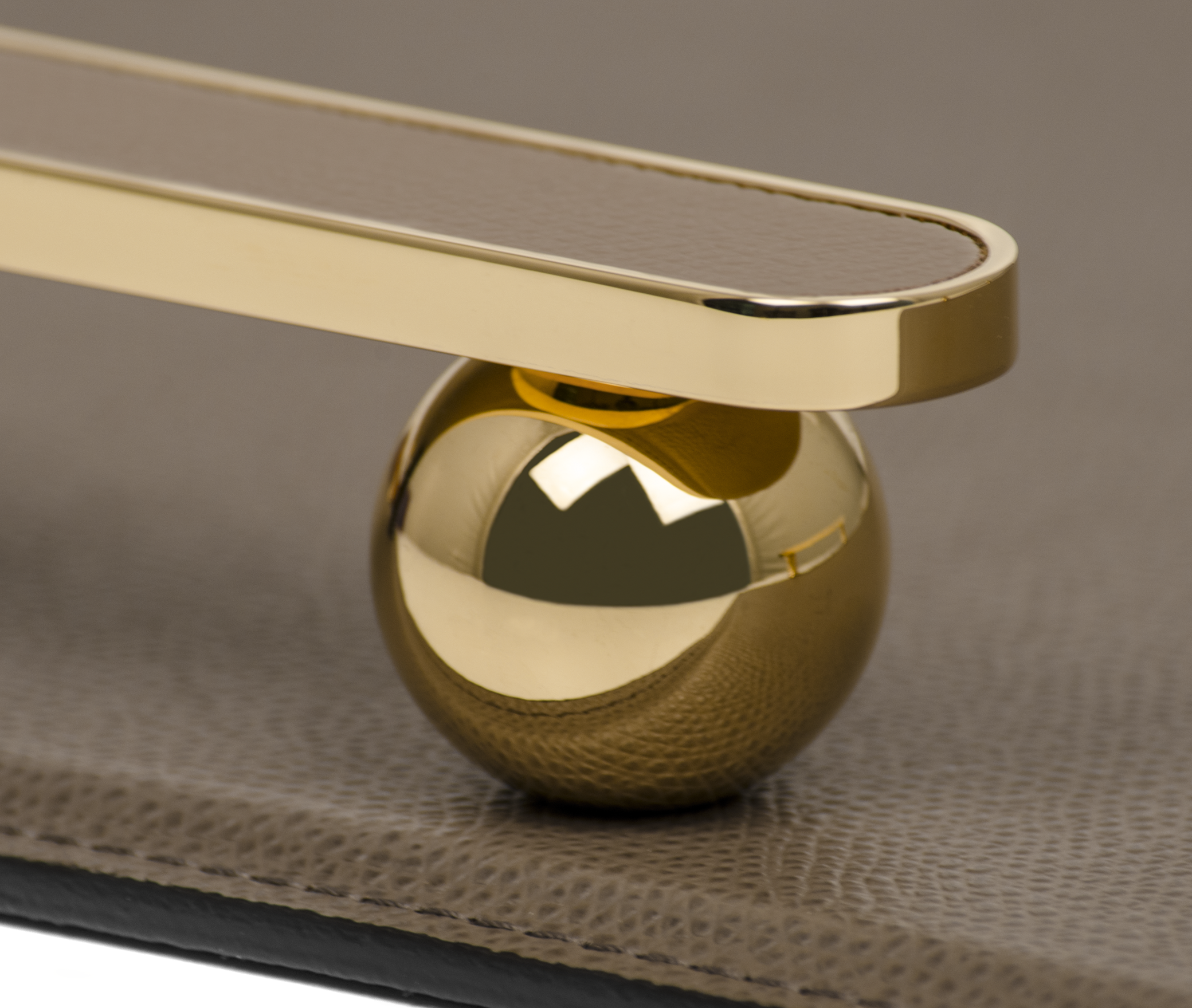 Памфили Поднос - 50X37 см/металл-хром/ари-кожа_крем Pinetti 00.1907.061.027 - Вид №5