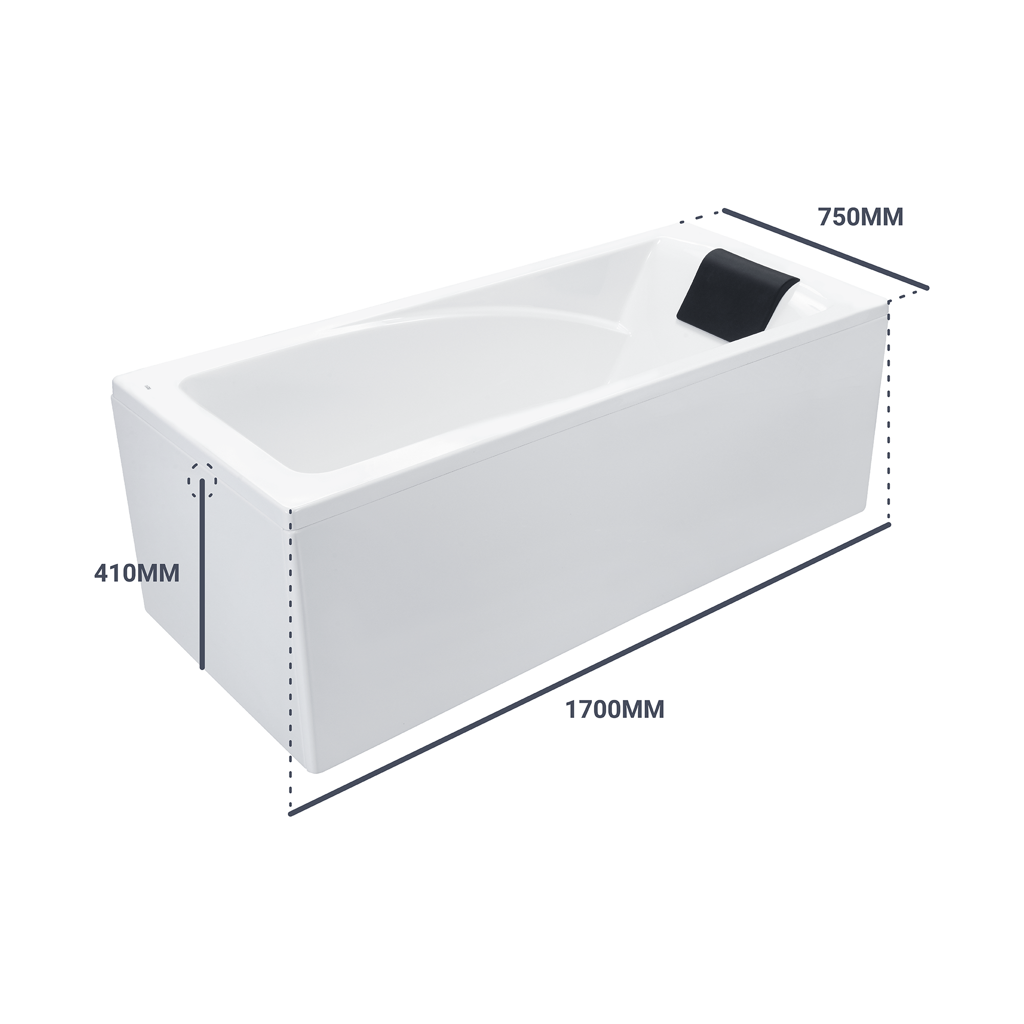 Roca Hall: Акриловая ванна 170×75 см с подлокотниками 89086672 STLM-0078204 - Вид №6