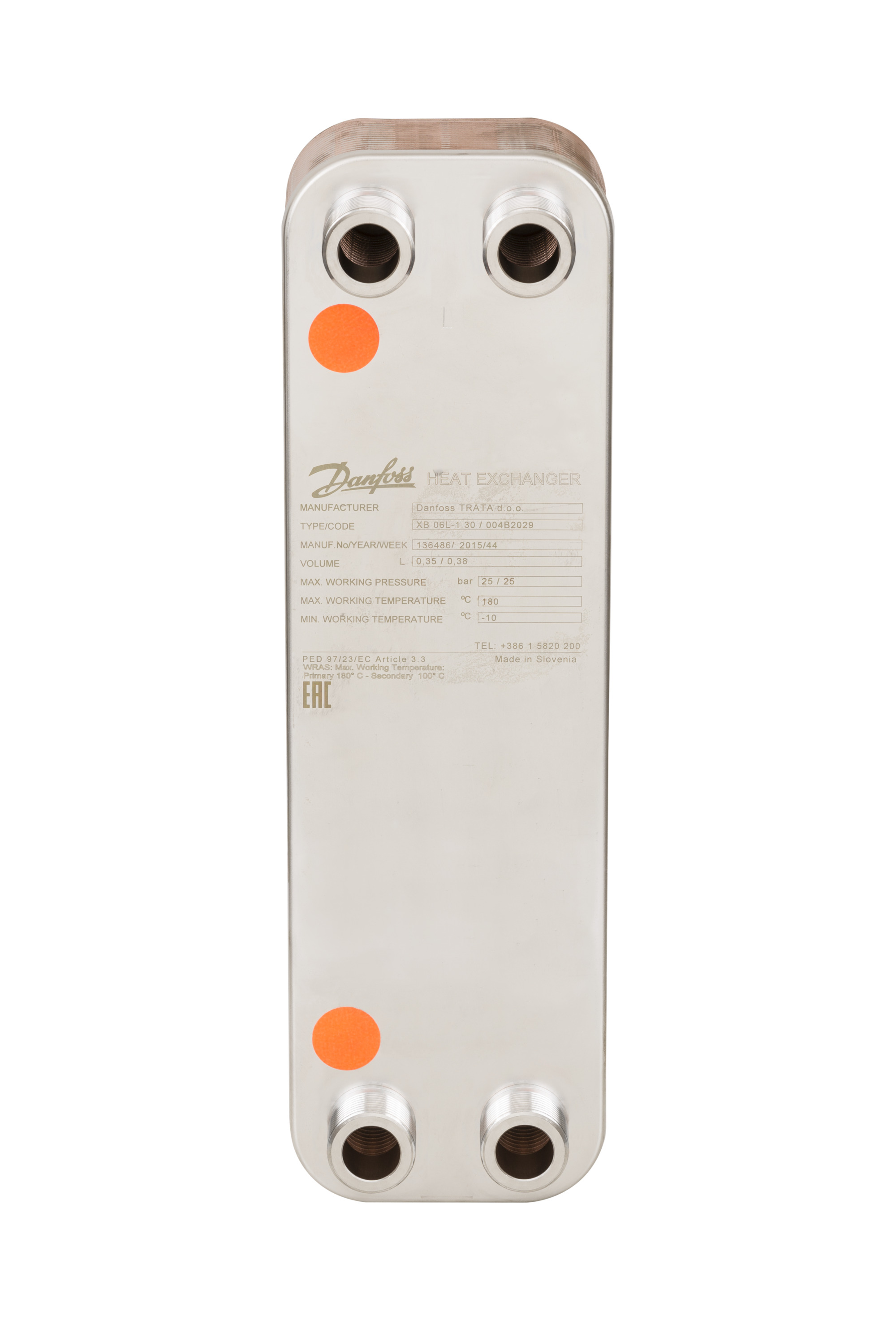 Danfoss Паяный пластинчатый теплообменник серии XB06 XB 06L-1 30 паяный пластинчатый теплообм 004B2029  - Вид №5