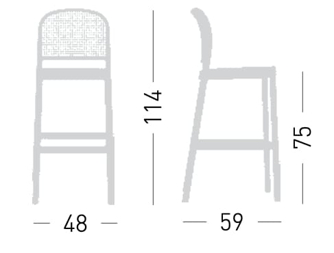 Стул из инженерного пластика GABER ARCH-00112395 - Вид №6