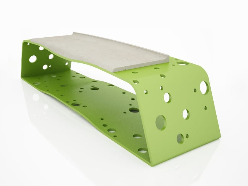 Скамья из оцинкованного листового металла без спинки Viscio Urban Design Gio' ARCH-00029116