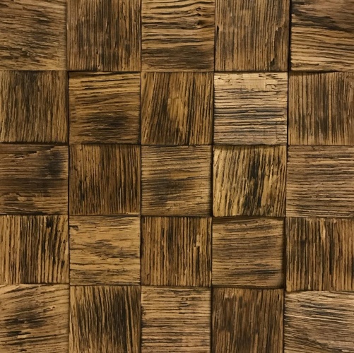 Мозаика и 3D панели из дерева Tarsi 3D 3d Колотый Обжиг 2.0.2.1.0 Дуб Селект 3д (мозаика панели), рельефная (3Д (мозаика панели), Рельефная) 300х300 мм 1401100072 - Вид №1