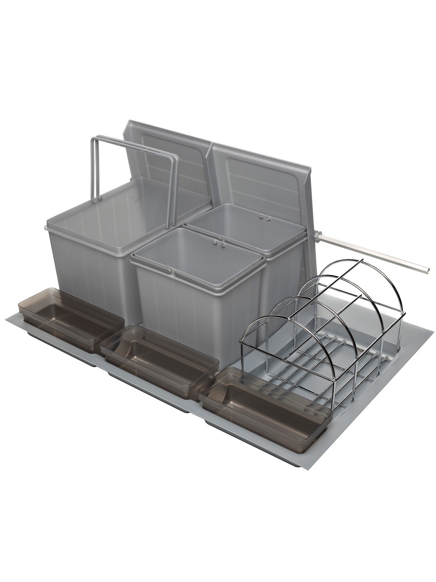 Система сортировки мусора Omega Duet/Top 800/24 Metallic Grey NAVAKO 10120 - Вид №1