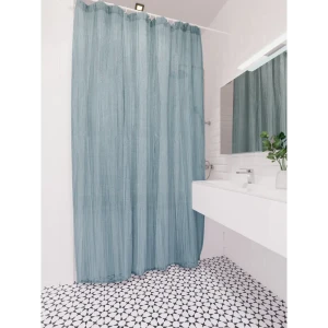Штора для ванной Raindrops Tafta Crash 180x200 см полиэстер цвет синий