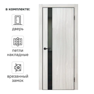 PORTIKA Борно 51 - межкомнатная дверь в стиле белый дуб с магнитным замком 89417875