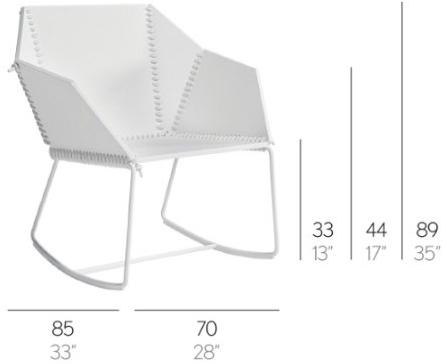 GANDIABLASCO Садовое пластиковое кресло-качалка с подлокотниками Textile sun-id-1440903 - Вид №3