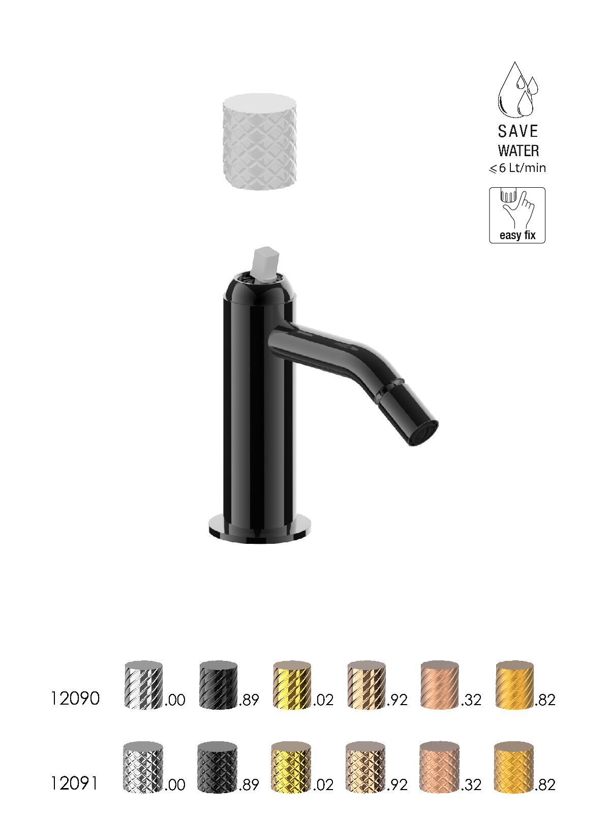 Однорычажный смеситель для биде без слива Rubinetterie Frattini Pepe XLS ARCH-00082399 - Вид №6