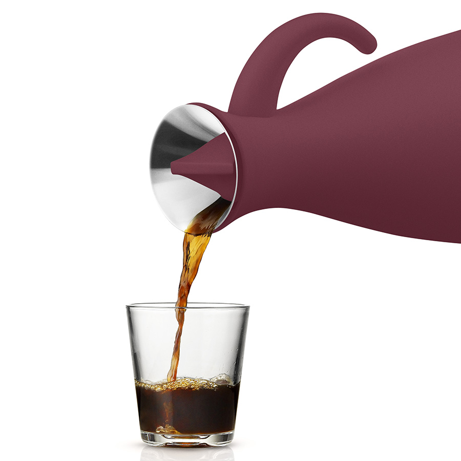 502825 Термокувшин vacuum 1 л высокий гранатовый Eva Solo  - Вид №2