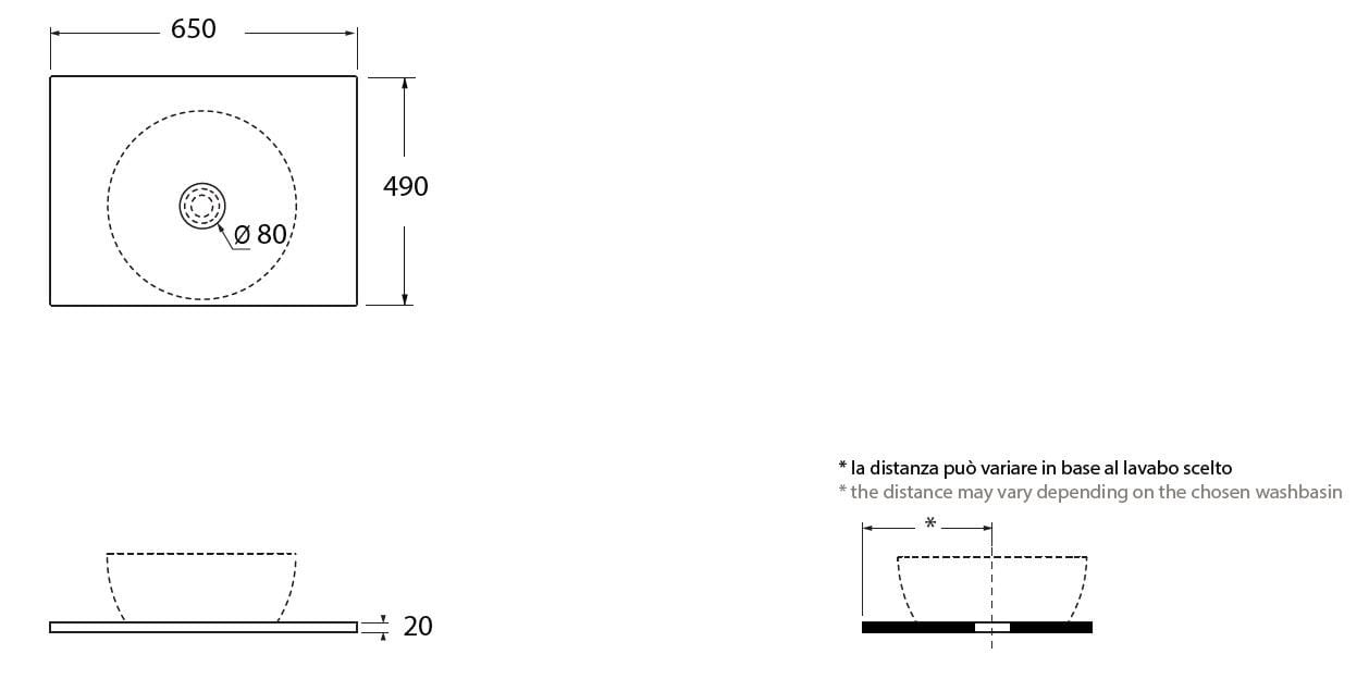 Керамическая полка для ванной комнаты Azzurra Ceramica MISURA ARCH-00100376 - Вид №18