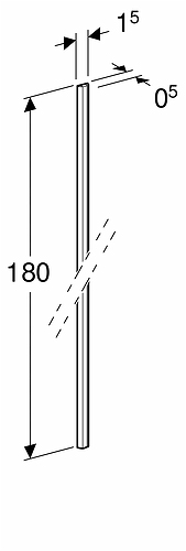 244.640.00.1 Молдинги, Уплотнительный профиль для распашной двери со стороны пола IDO  - Вид №6
