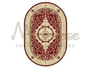 Овальный шелковый ковер