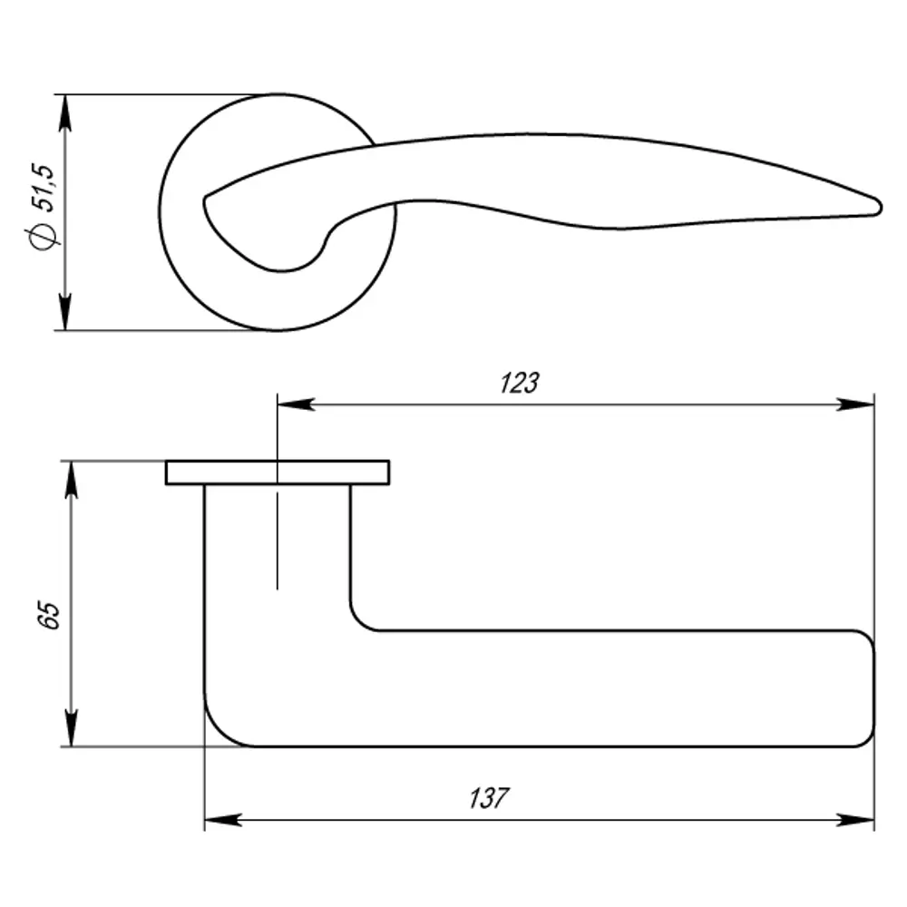 Дверные ручки Armadillo R.URS52.Wave AB-7, без запирания, цвет бронза 88546939 STLM-2197538  - Вид №2