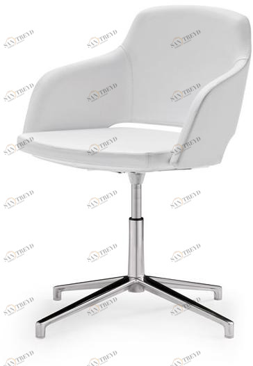 Sinetica Мягкое кожаное кресло с 4-мя спицами и подлокотниками Captain sun-id-1371911