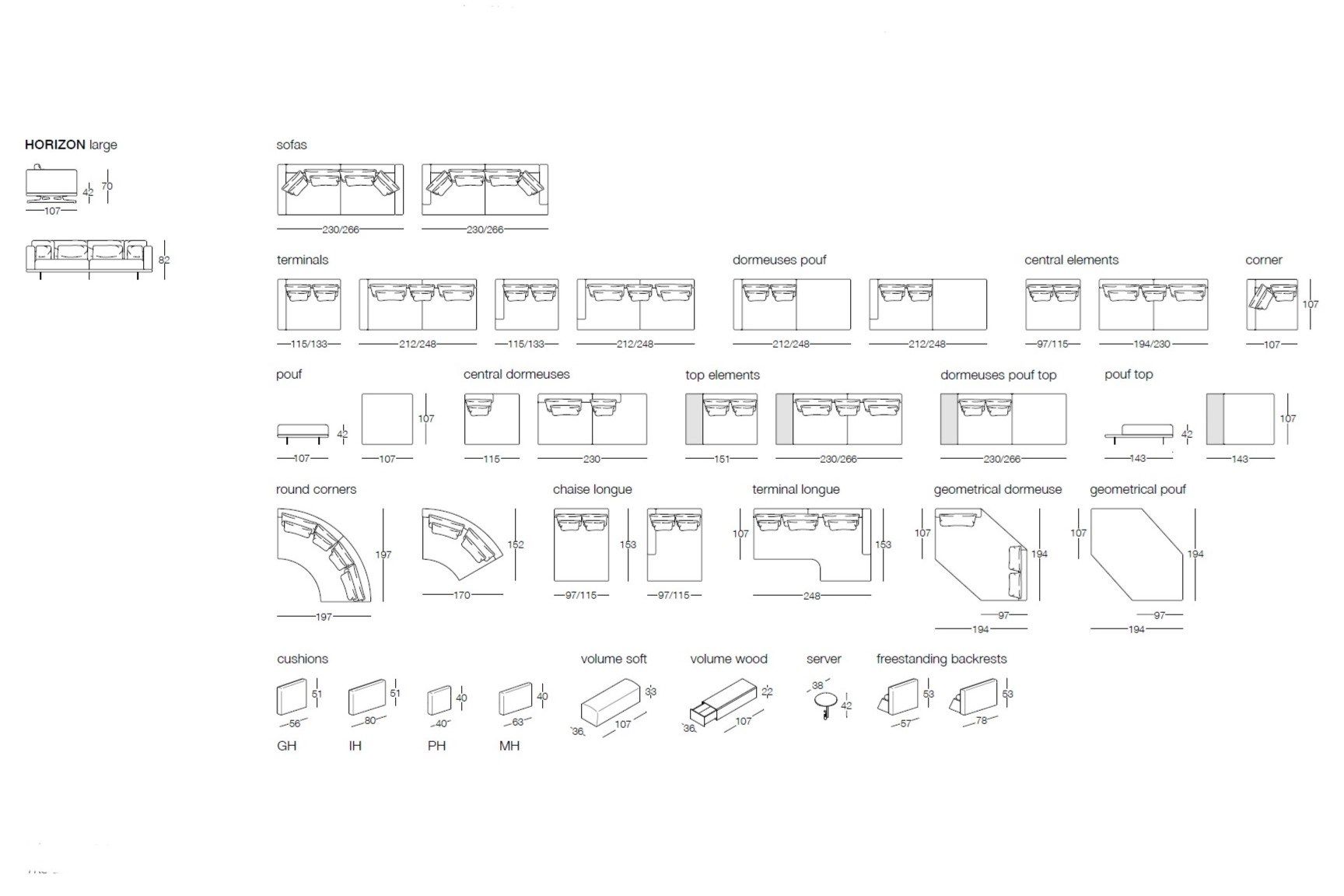 Модульный угловой диван из ткани Frigerio HORIZON ARCH-00099052 - Вид №7