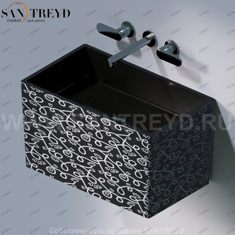 L111.401 Подвесная раковина настенная овальная A. e T. Italia TOWER черная AeT ITALIA