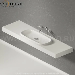 ADES16C00RZZ Подвесная раковина настенная прямоугольная Agape Desk белая