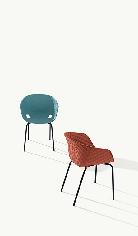 Uni-ka 594 Кресло со стальным каркасом, 4 ножки. Полипропиленовая оболочка. Et al. Uni-ka - Вид №1