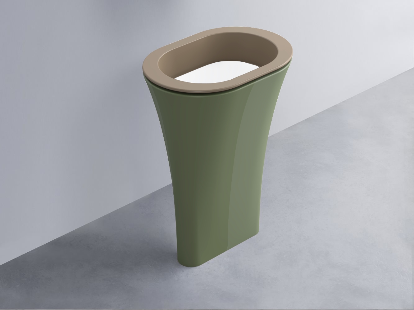 AMLA65-AN+AMPILO-BL+AMCOLO-AG Раковина Amedeo Ovale отдельностоящая cielo Enjoy + Amedeo Ceramica Cielo