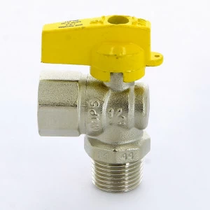 Кран шаровой для газа НВ угловой NORMGAS флажок F.I.V. 1/2" наружная резьба под бабочкой