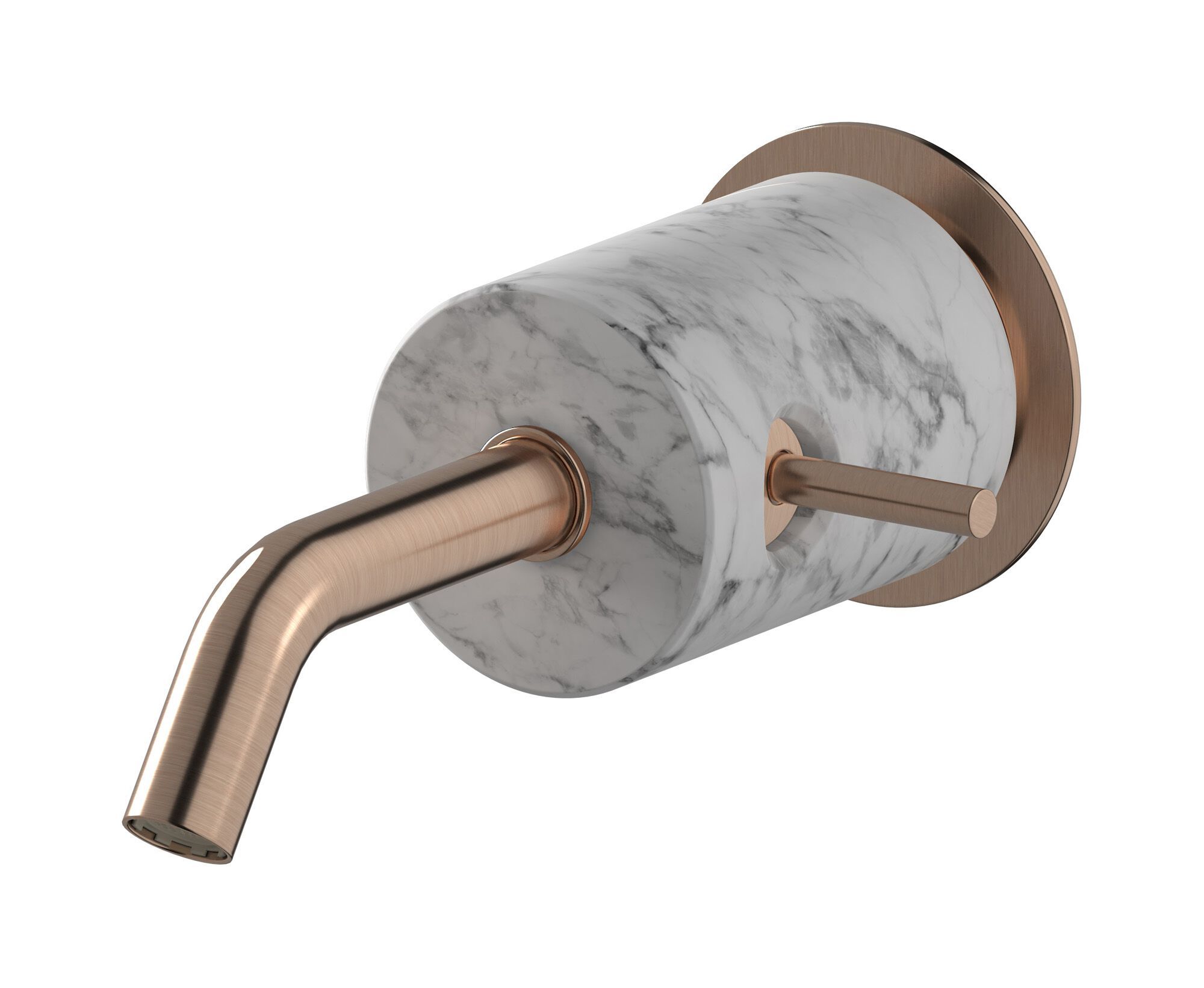 Однорычажный настенный смеситель для раковины с автоматическим сливом IB мрамор + мрамор Elle ARCH-00082900 - Вид №15