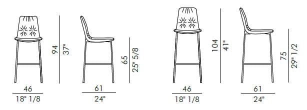 Высокий кожаный стул со спинкой EFORMA Лиза ARCH-00108008 - Вид №2