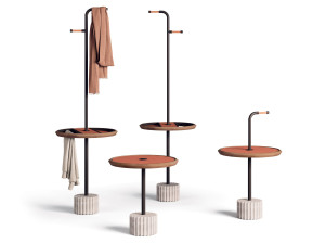 Высокий круглый журнальный столик