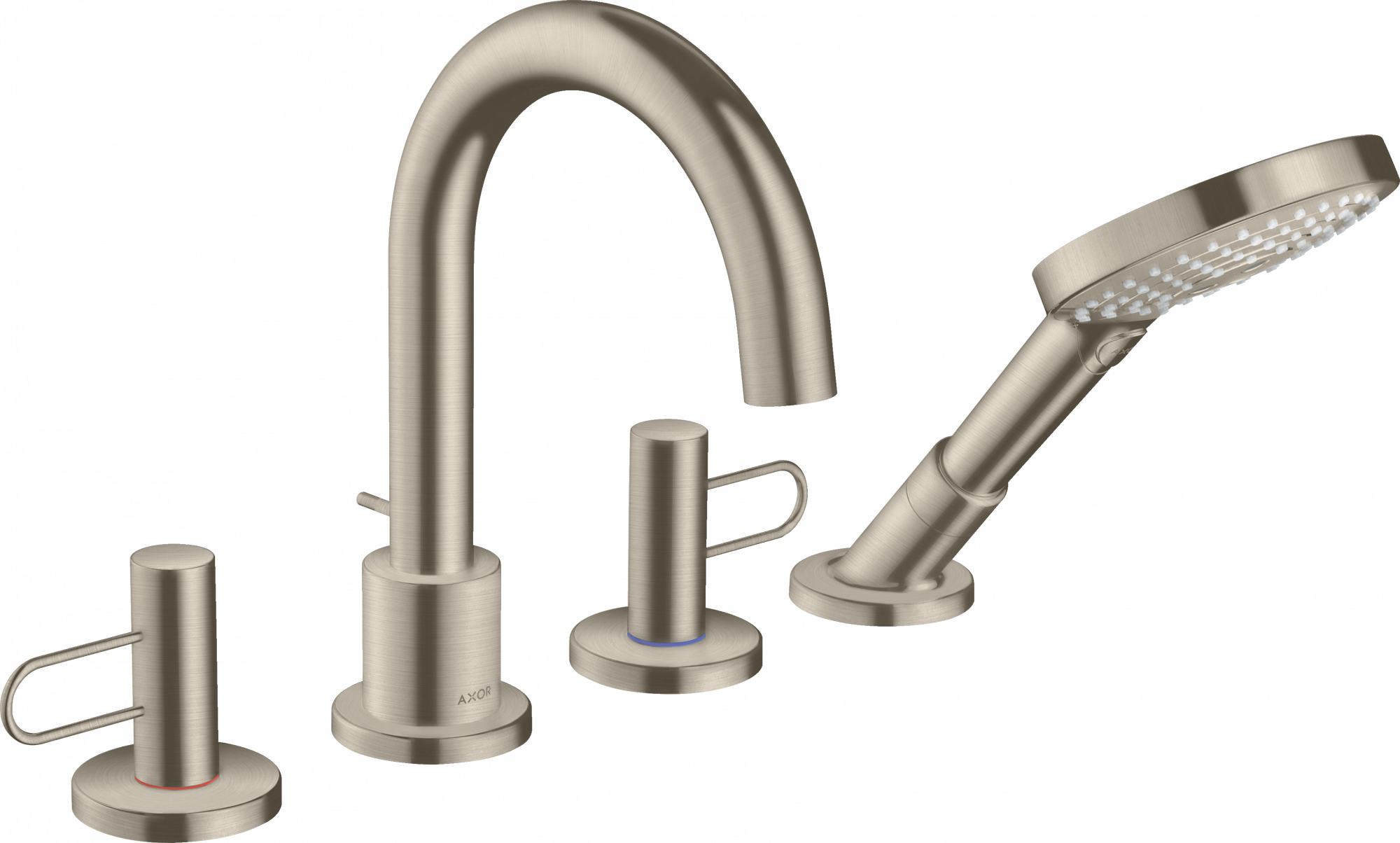 38445820 Смеситель на край ванны на 4 отверстия с петлевыми ручками AXOR UNO