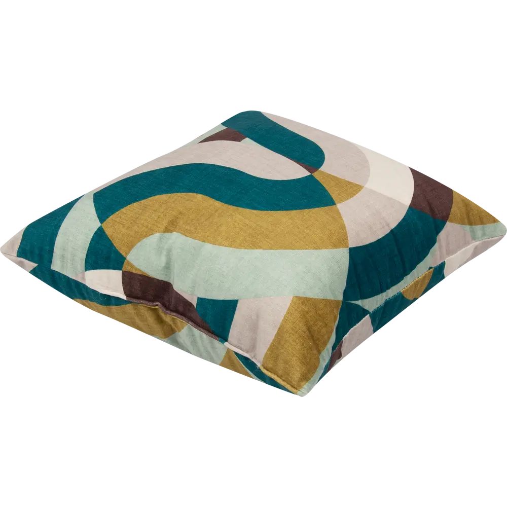 Подушка Цветные Волны 40x40 см цвет бирюзовый 89077560 STLM-2002862 SEASONS  - Вид №1