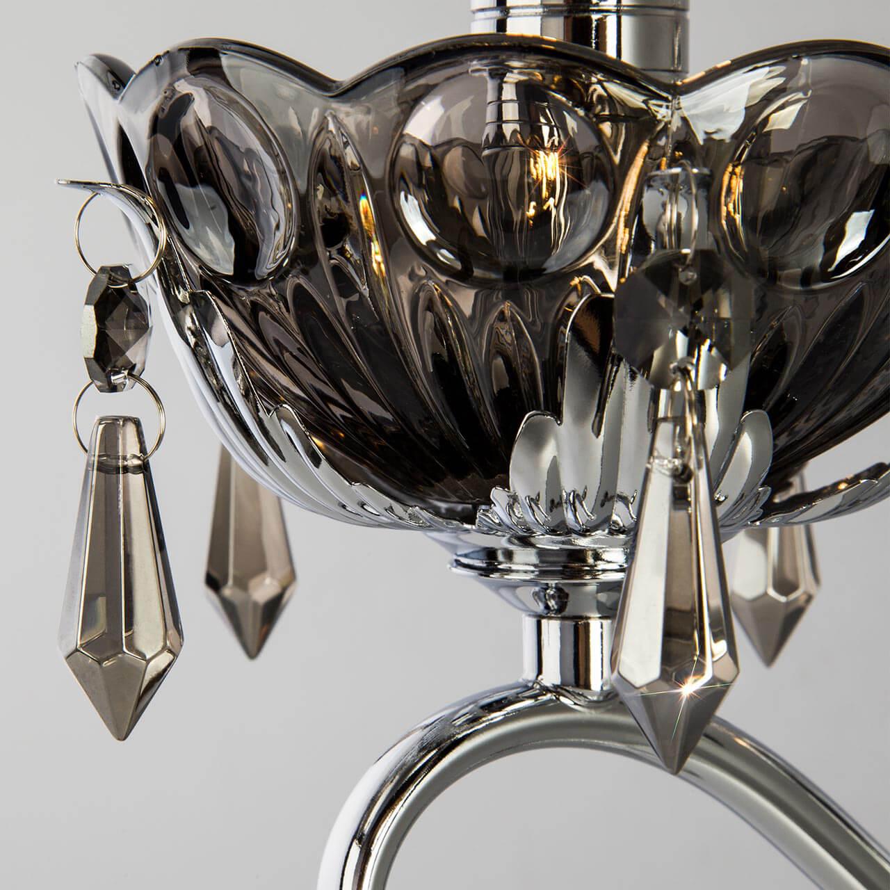 Бра хрустальное дымчатое Teodore 10103/1 EUROSVET СВЕЧА 00-3930356 Прозрачный;серый  - Вид №1