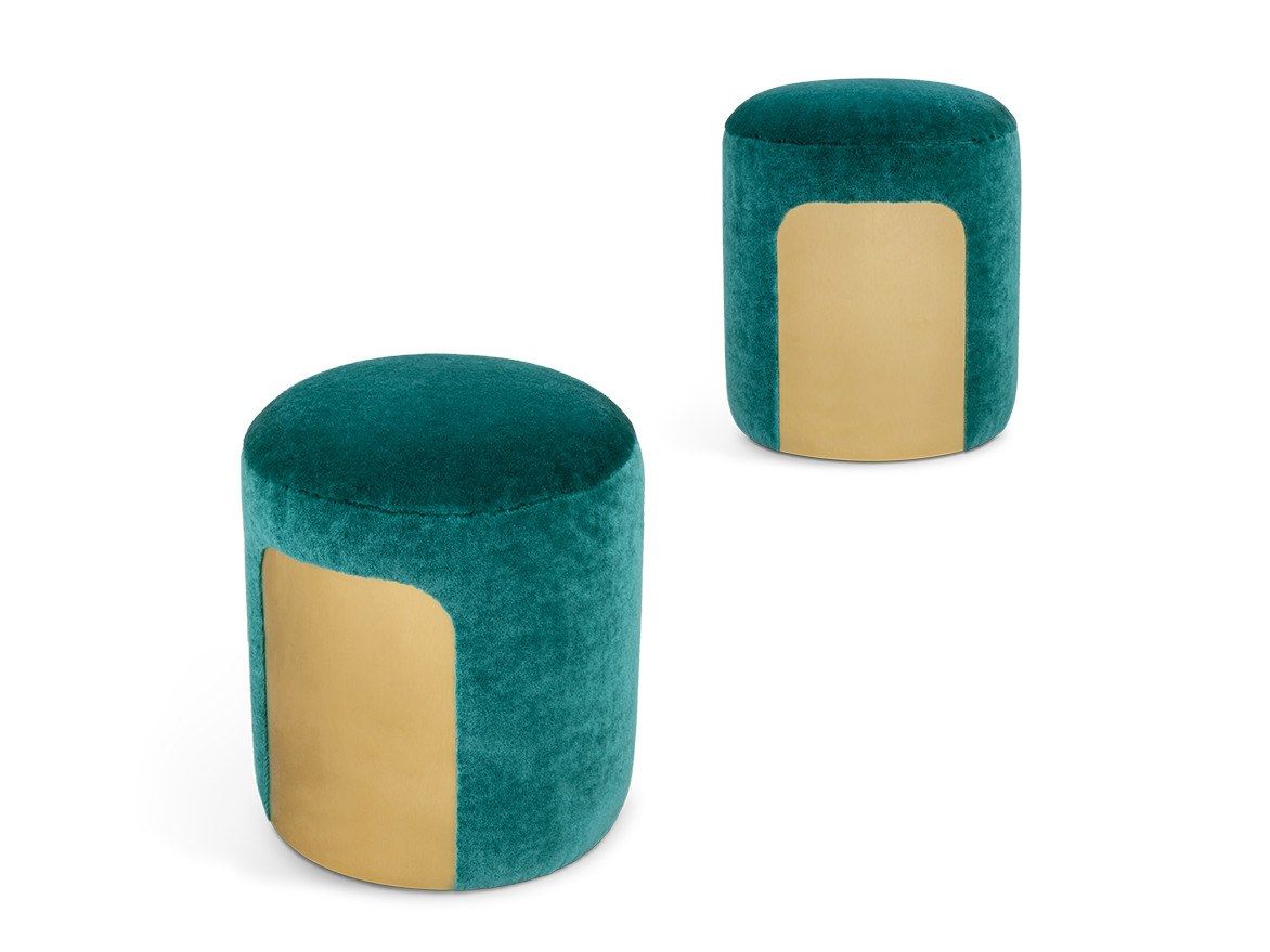 Круглый пуф из ткани Essential Home Happy Few ARCH-00029374 - Вид №3