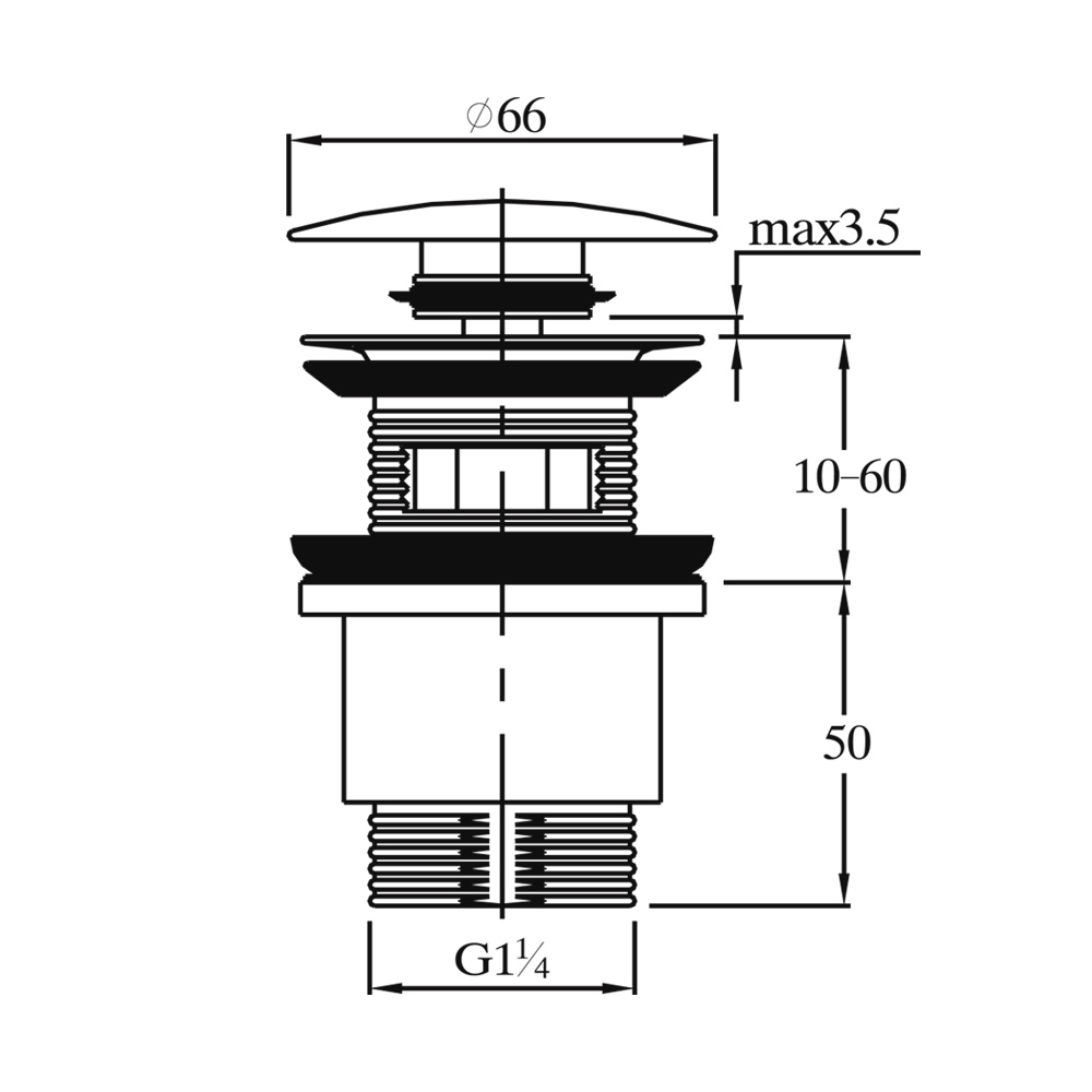 RLBT-58AB Донный клапан автомат Raiber  - Вид №2