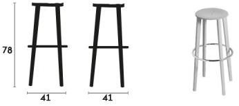 Capdell Высокий табурет из бука Toe Toé sun-id-1508804 - Вид №2