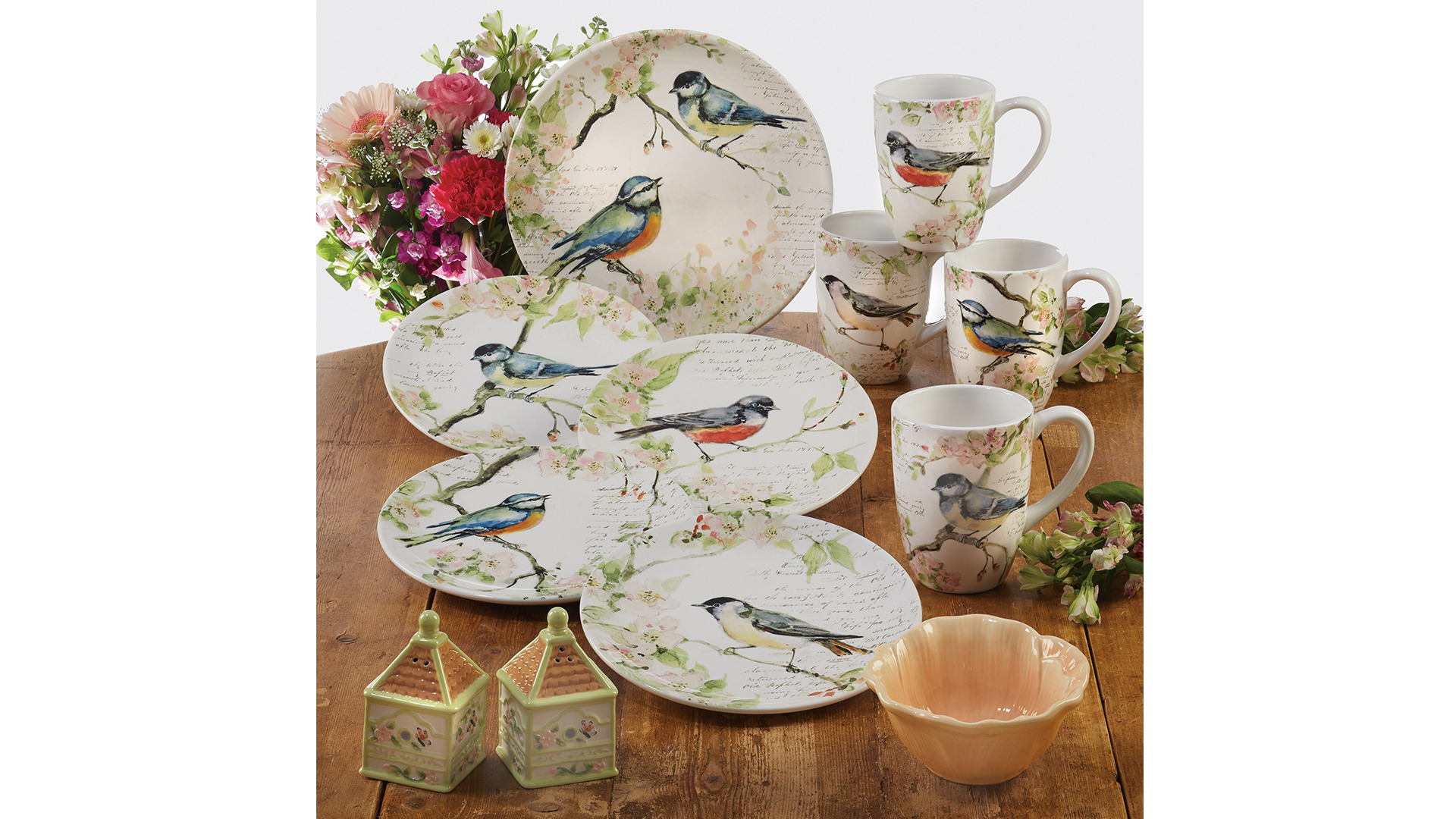 10637218 Certified International Набор для соли и перца 3D Certified Int. Весенний луг.Домик 10см, керамика Керамика  - Вид №1