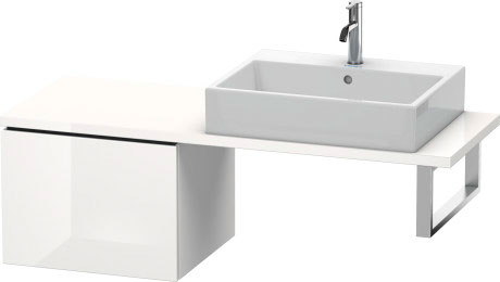 LC582200707 Шкафчик для компактной консоли L-Cube #LC5822 520 x 477 мм Бетонно-серый матовый декор Duravit - Вид №2